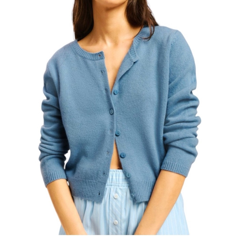 Reformation Clara Cashmere Crew Cardigan Size M